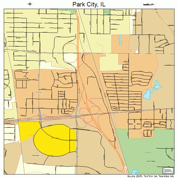 Park City, IL street map