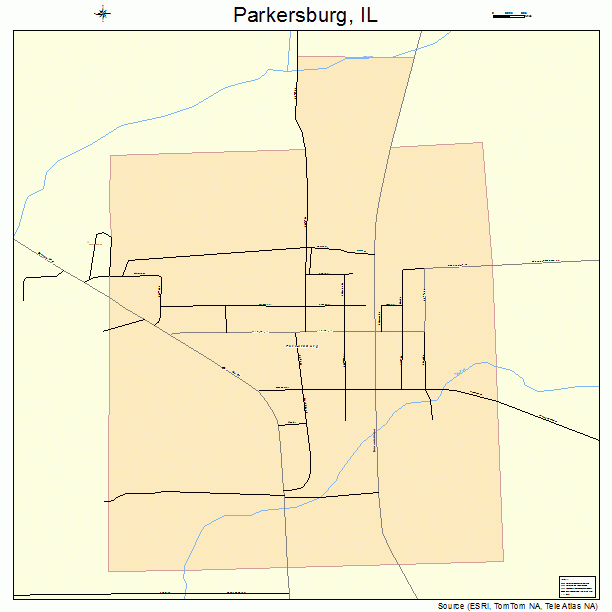 Parkersburg, IL street map