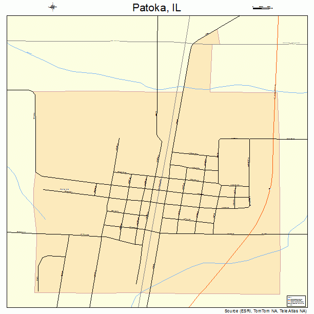 Patoka, IL street map