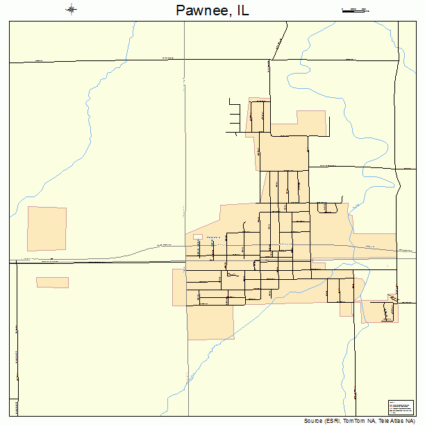 Pawnee, IL street map