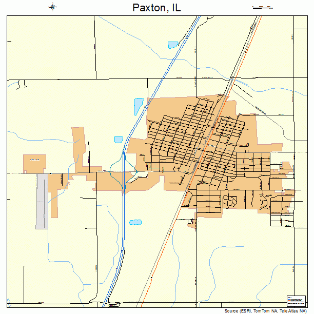 Paxton, IL street map