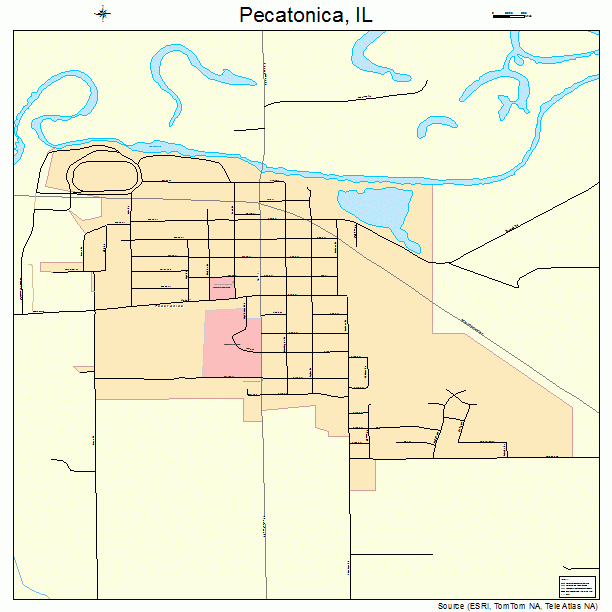 Pecatonica, IL street map