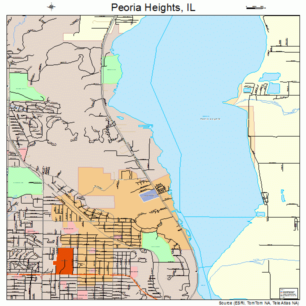 Peoria Heights Illinois Street Map 1759026