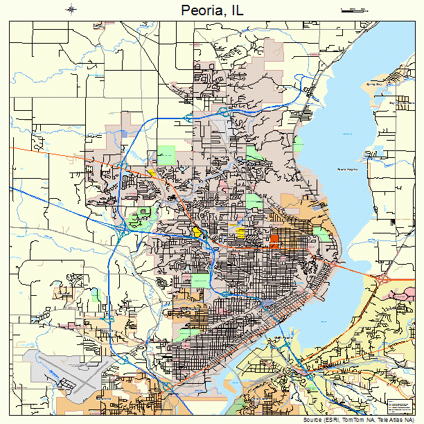 Peoria, IL street map