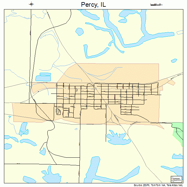 Percy, IL street map