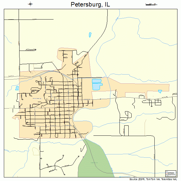 Petersburg, IL street map