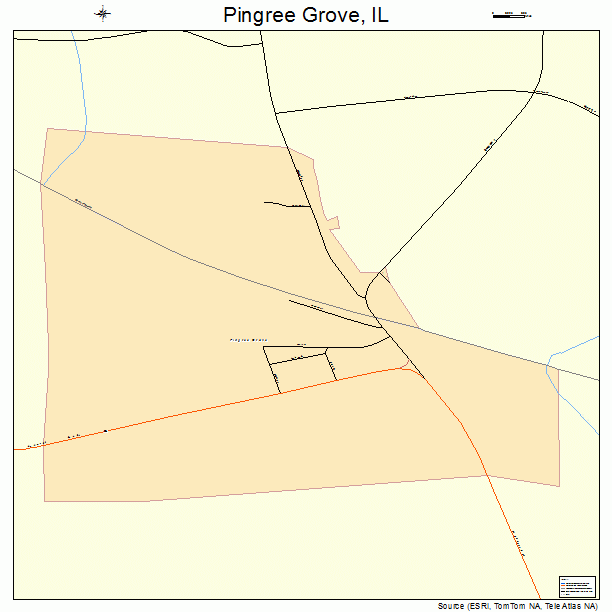 Pingree Grove, IL street map