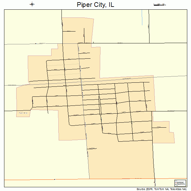 Piper City, IL street map