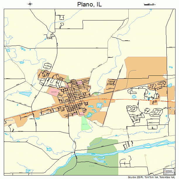 Plano, IL street map