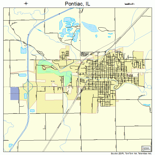 Pontiac, IL street map