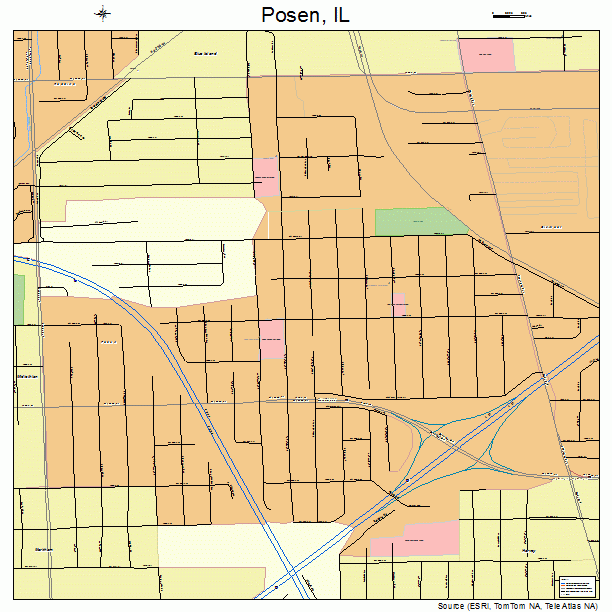 Posen, IL street map