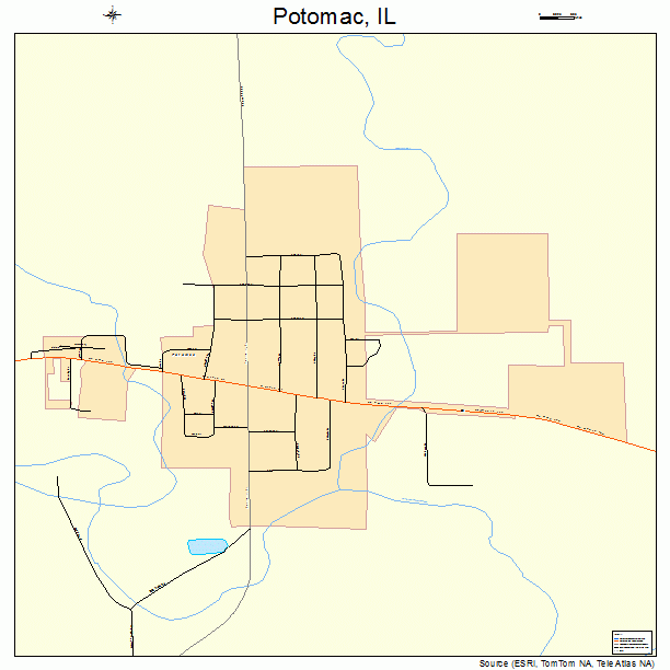 Potomac, IL street map