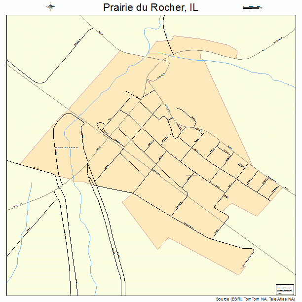 Prairie du Rocher, IL street map