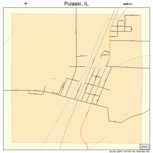 Pulaski, IL street map