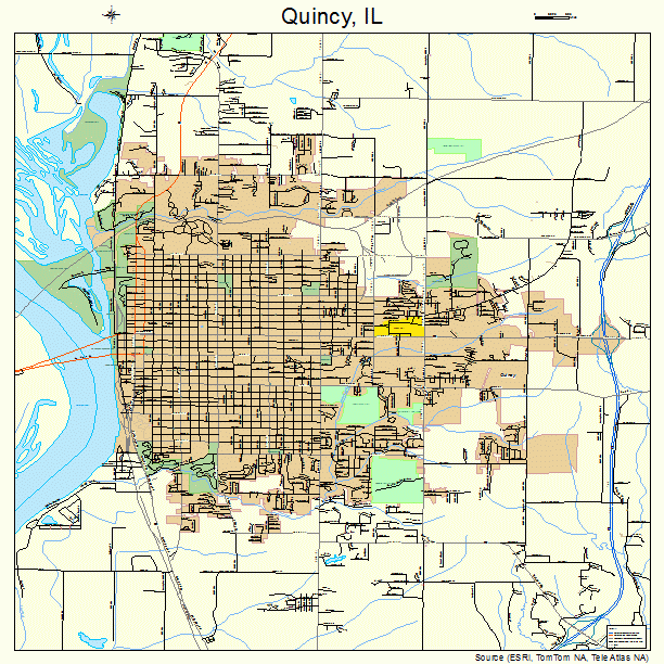 Quincy, IL street map