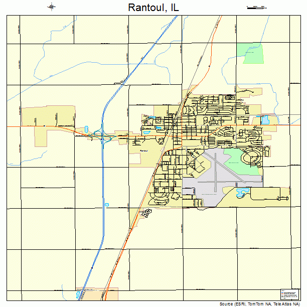 Rantoul, IL street map