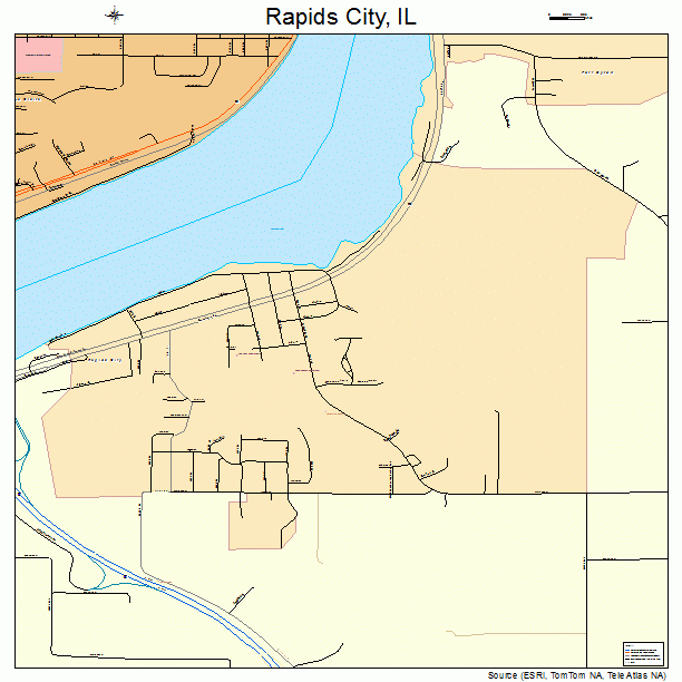 Rapids City, IL street map