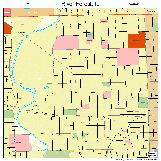 River Forest, IL street map