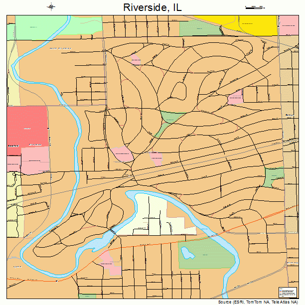 Riverside, IL street map