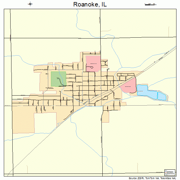 Roanoke, IL street map