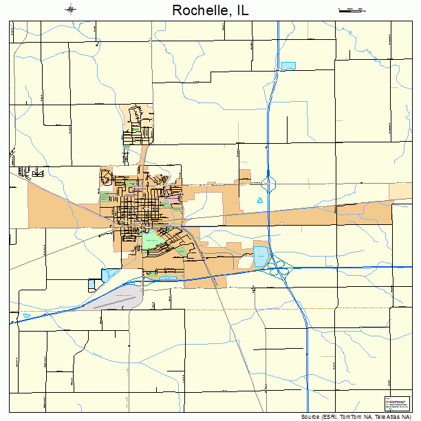 Rochelle, IL street map