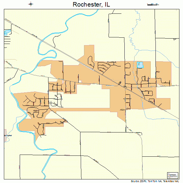 Rochester, IL street map