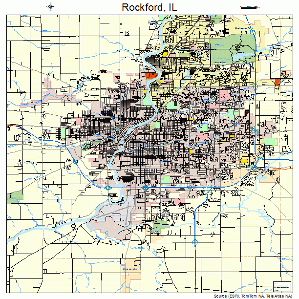 Rockford, IL street map