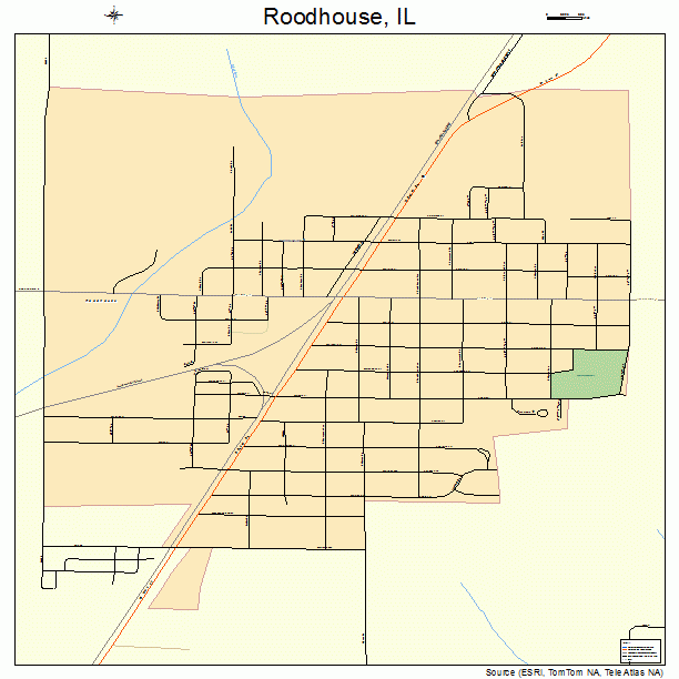 Roodhouse, IL street map