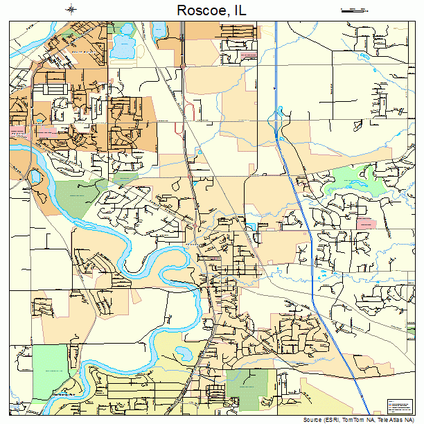 Roscoe, IL street map