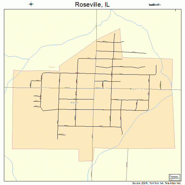 Roseville, IL street map