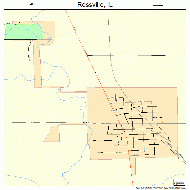 Rossville, IL street map