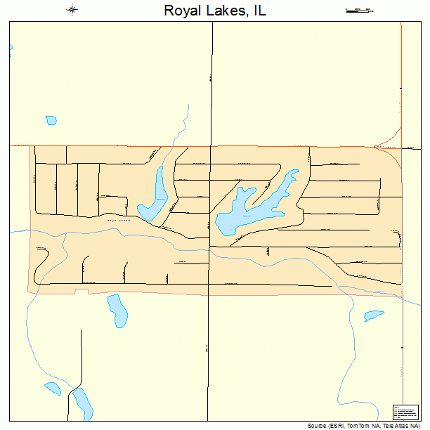 Royal Lakes, IL street map