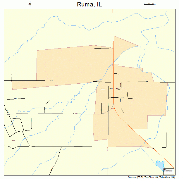 Ruma, IL street map