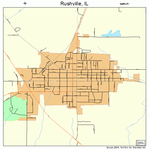 Rushville, IL street map