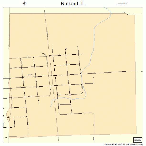 Rutland, IL street map