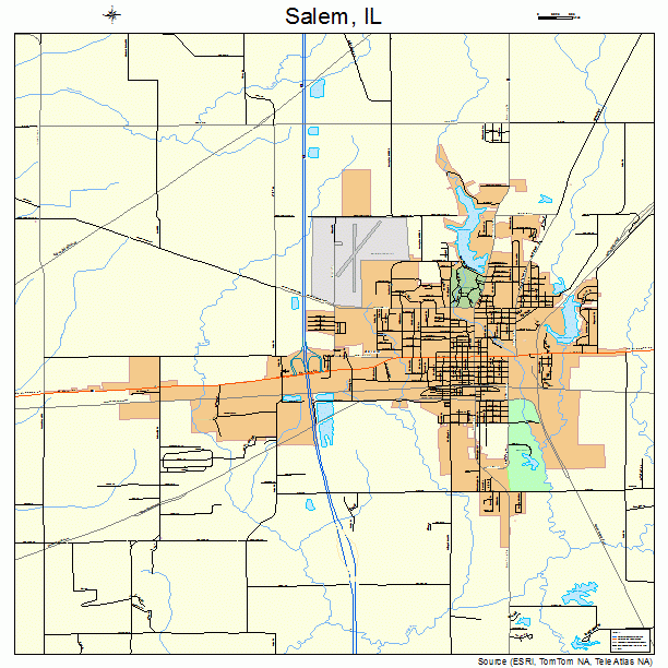 Salem, IL street map