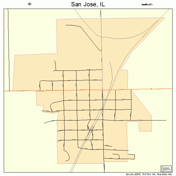 San Jose, IL street map