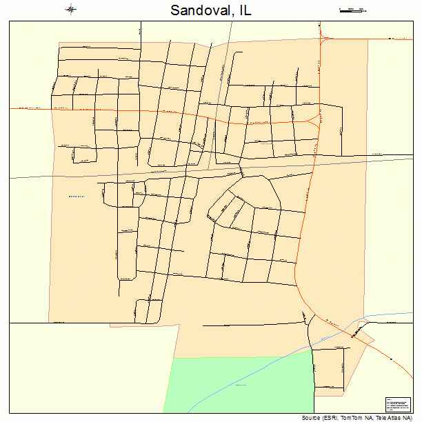 Sandoval, IL street map
