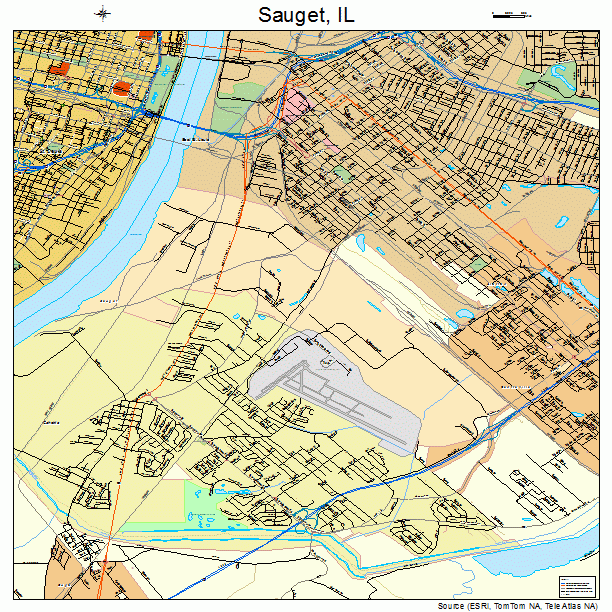 Sauget, IL street map