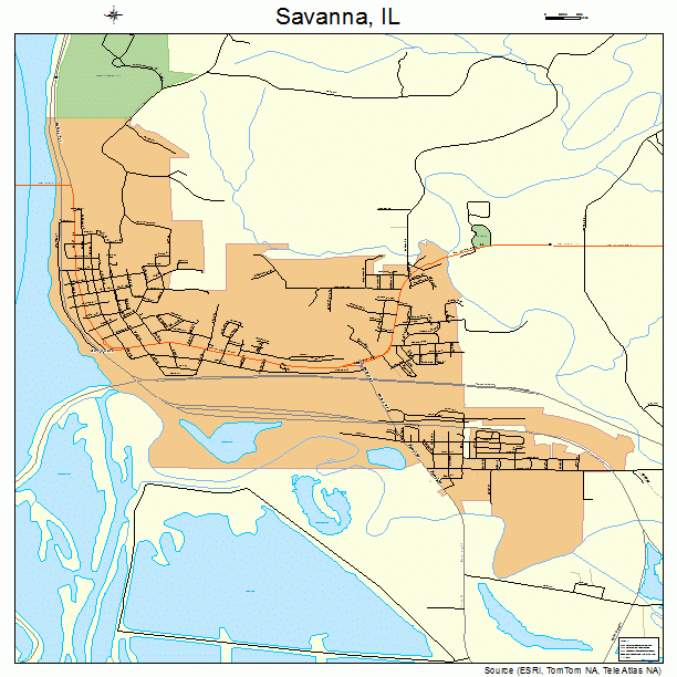 Savanna, IL street map