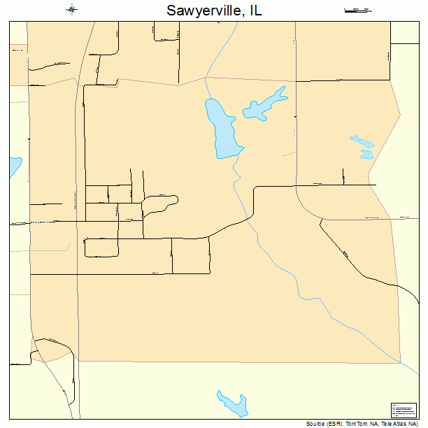 Sawyerville, IL street map