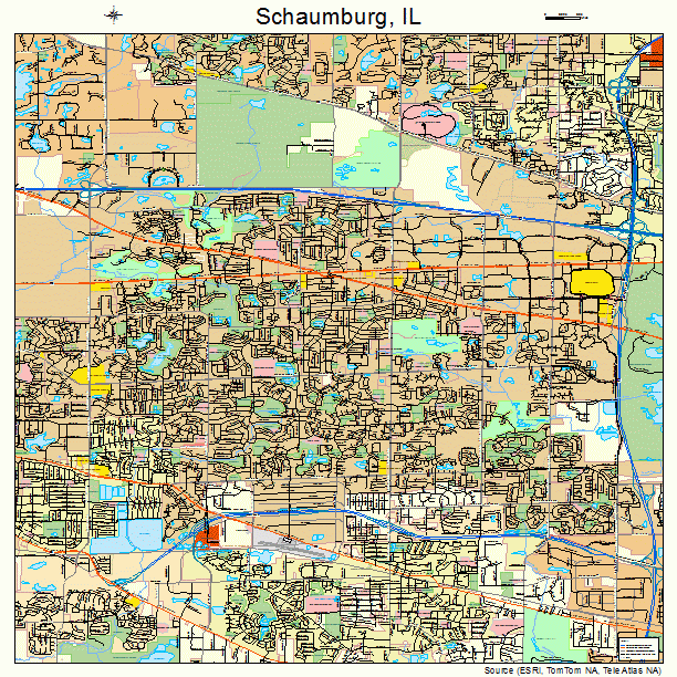 Schaumburg, IL street map