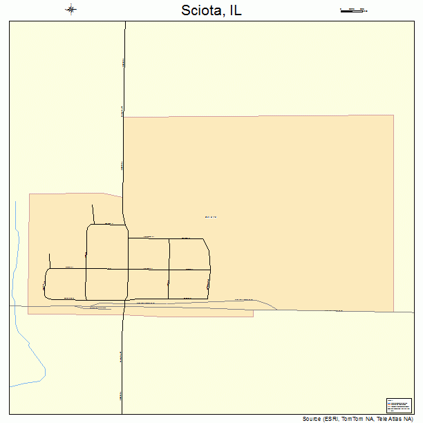 Sciota, IL street map