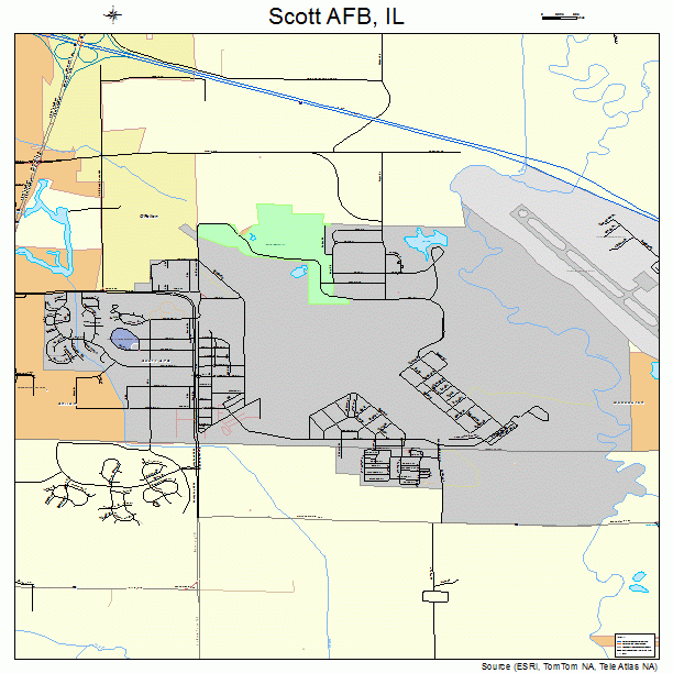 Scott AFB, IL street map