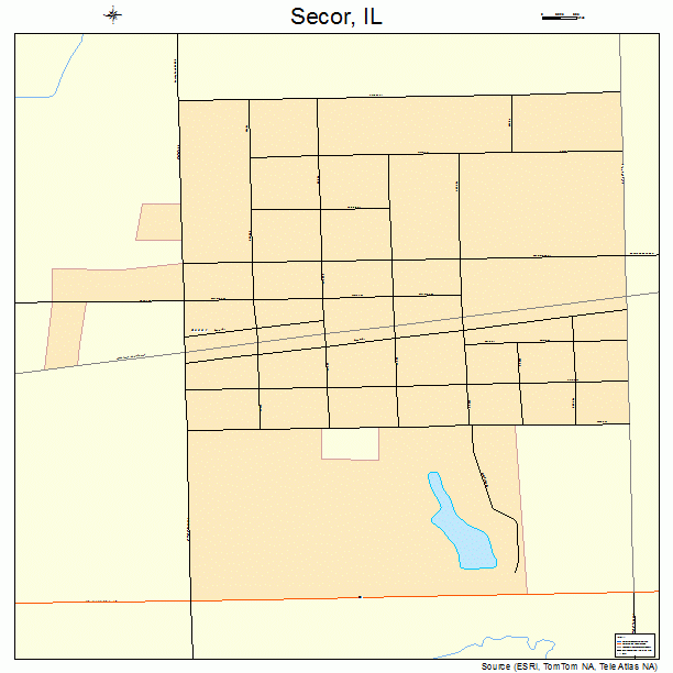 Secor, IL street map
