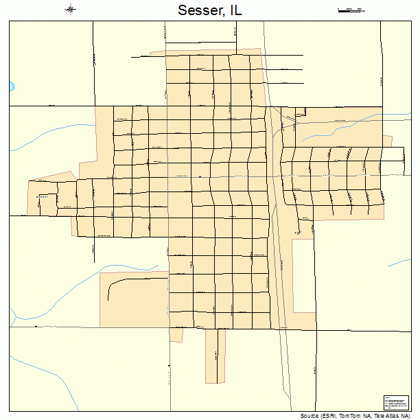 Sesser, IL street map