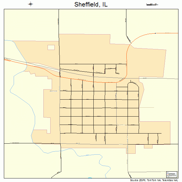 Sheffield, IL street map