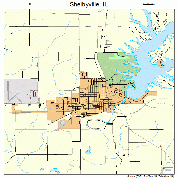 Shelbyville, IL street map