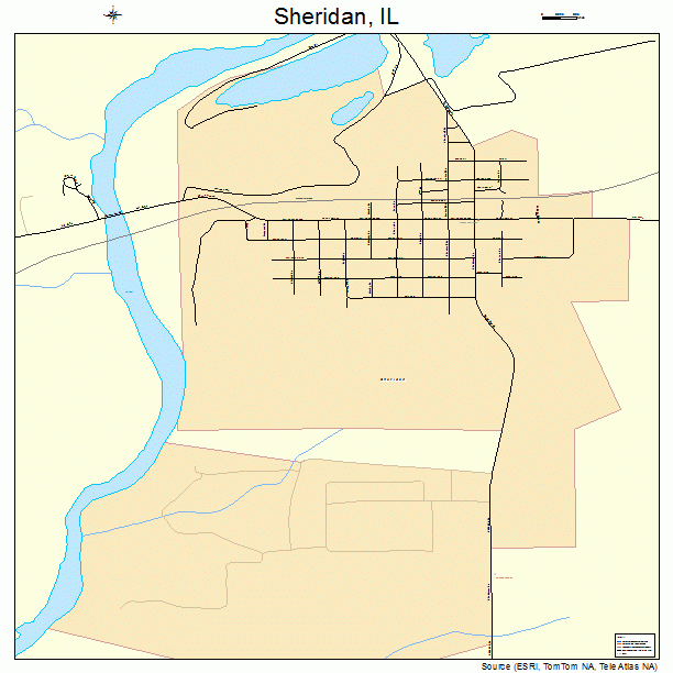 Sheridan, IL street map
