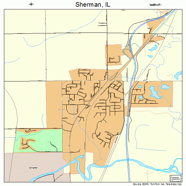 Sherman, IL street map